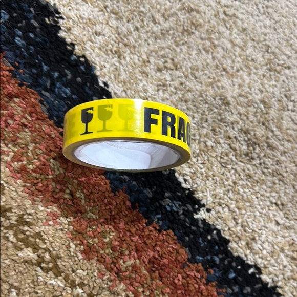 FRAGILE Party Supplies Yellow Fragile Party Streamer NWT Over the Hill Party - Picture 4 of 5